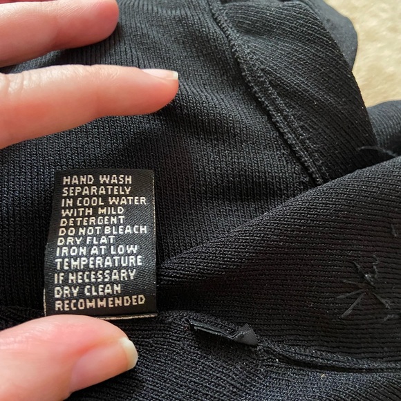 BCBG Maxazria Womens Large Cardigan Open Black Sequins Long Sleeves - Picture 6 of 7